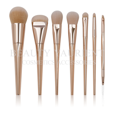 Warna Unik Kuas Rias Wanita PBT Rambut Set Kuas 7pcs Ramah Kulit