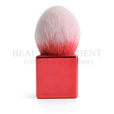 SA8000 Red Square Handle Permen Berbentuk Kabuki Makeup Brush Untuk Bedak Foundation