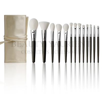 13pcs Private Label Makeup Brushes Set Dengan Chromeplate Brass Ke Tas Kosmetik